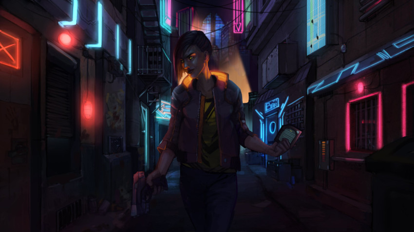 Cyberpunk Sci-Fi City Neon Glow Wallpaper for Download