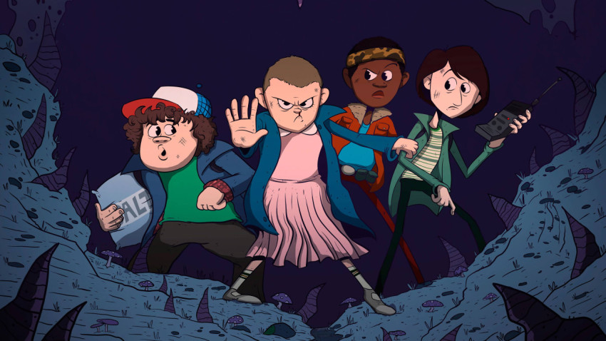 Stranger Things Cartoon 4K Screen Desktop
