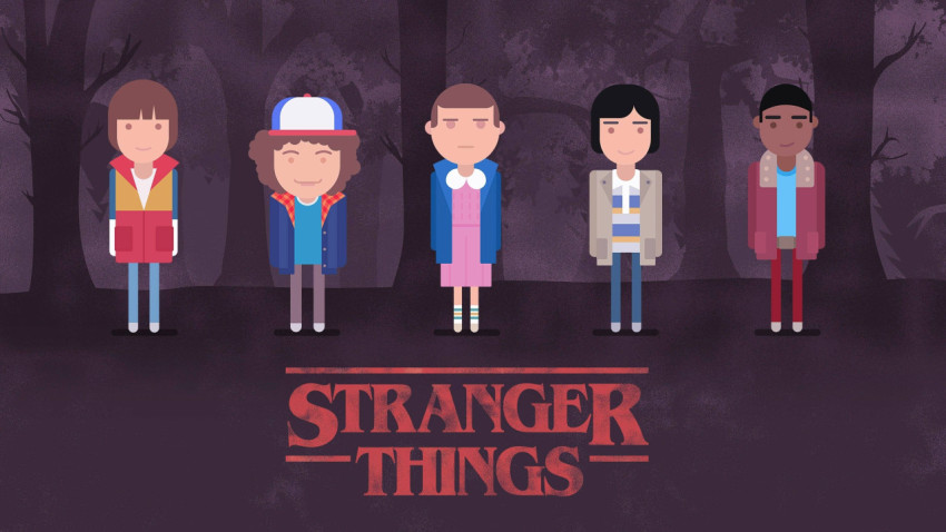 Stranger Things With Squad 4K PC Wallpaper