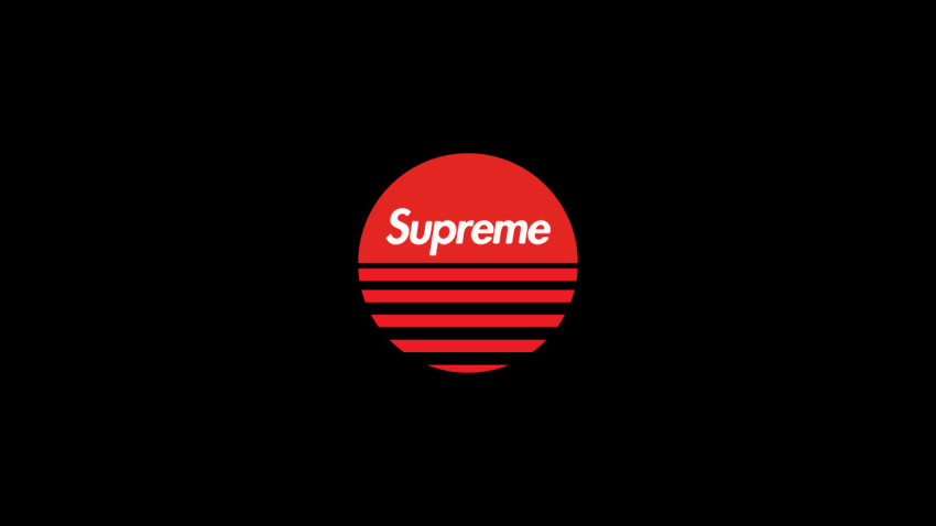 Minimalist Supreme 4k Sun Black wallpaper Landscape