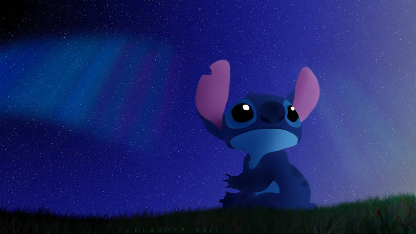 Beautiful Stitch Star Background Photo for Desktop 4K