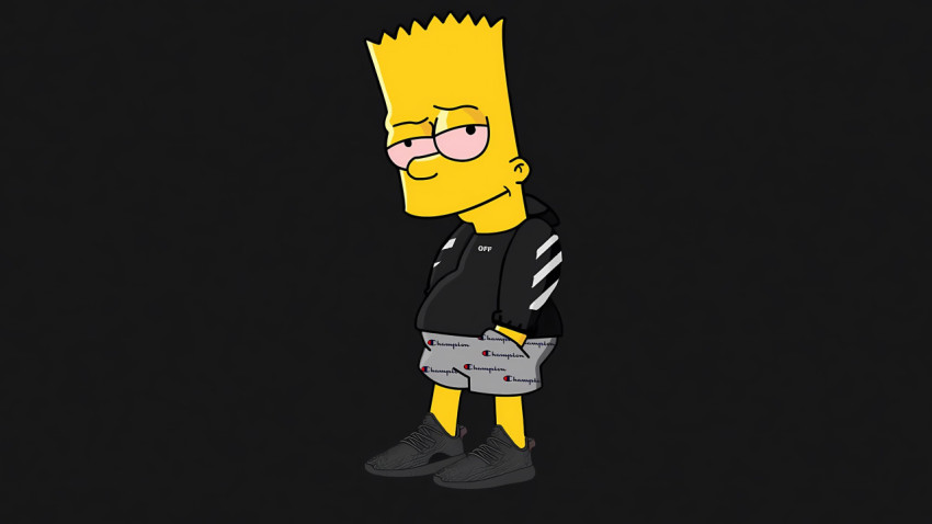 Stylish Bart Simpson Design for Desktop 4K