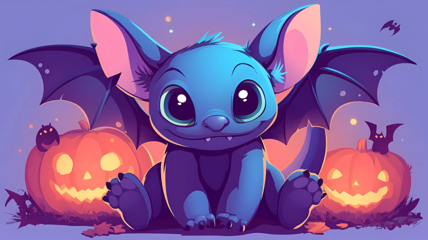 Exclusive Halloween Stitch Wallpaper for Stitch Fan 4K