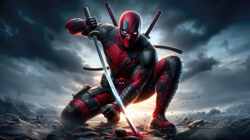Deadpool PC Wallpaper with Action Scene