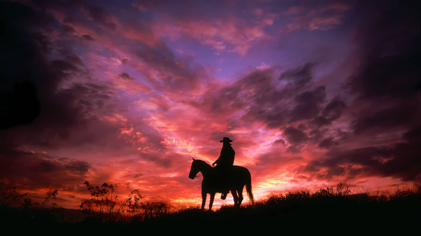Cowboy with Sky View Picture for Your Desktop