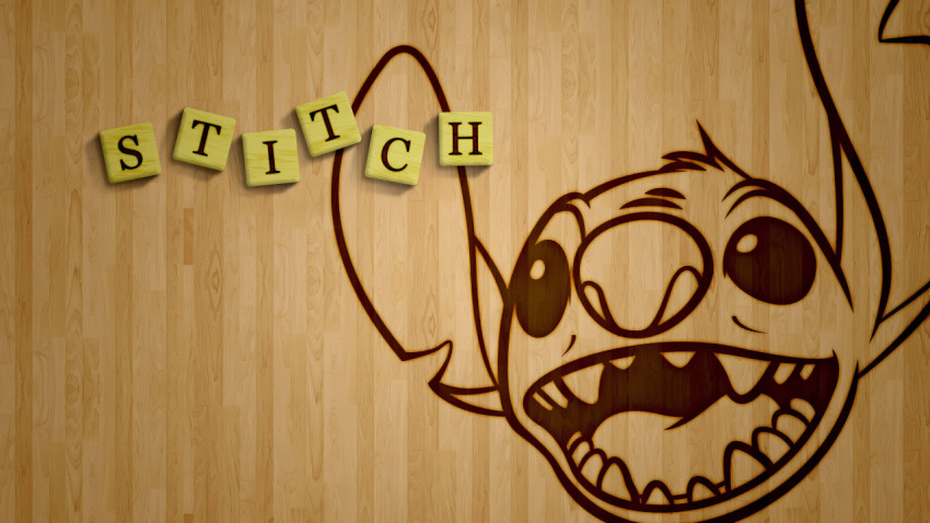 Best Stitch 4K Wood Design Wallpaper