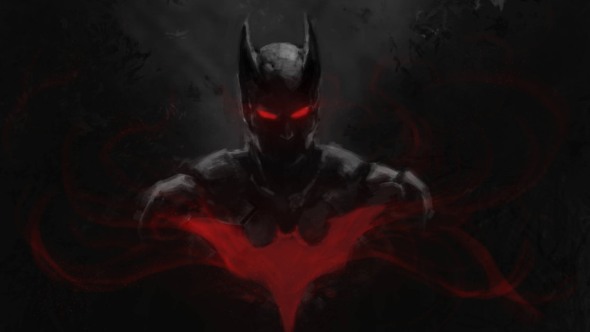 Dark Red logo Batman 4K Wallpaper
