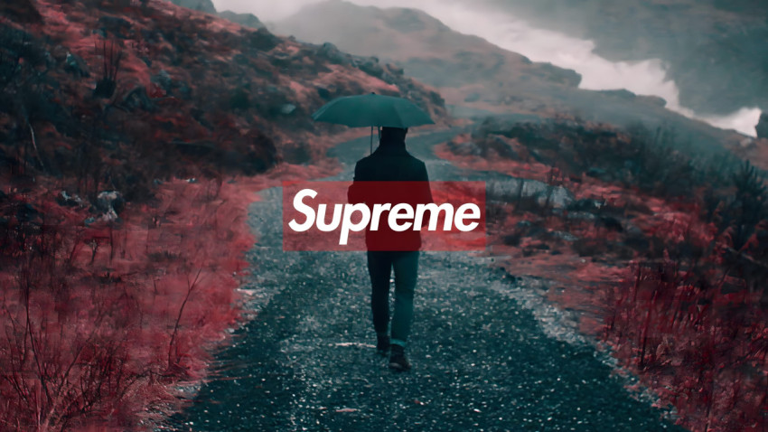 Supreme Cool Man Walking 4k Landscape Wallpaper