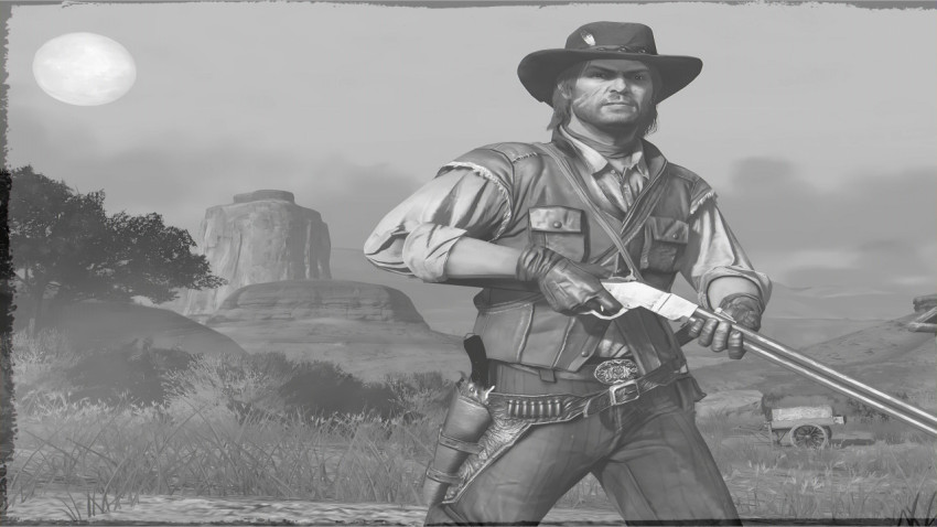 B&W Cowboy Image from the Wild West to Enjoy for Desktop