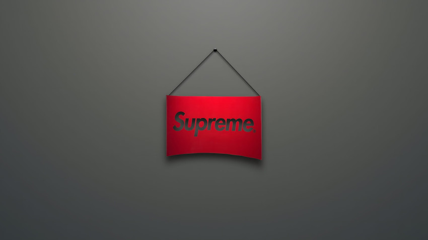 Supreme 4k Logo Red Minimalism Wallpaper