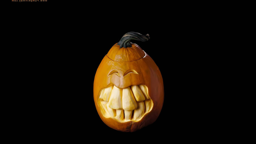 Funny Pumpkin Aesthetic Desktop Wallpaper
