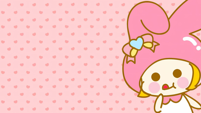 My Melody Pink Polka Dot Wallpaper