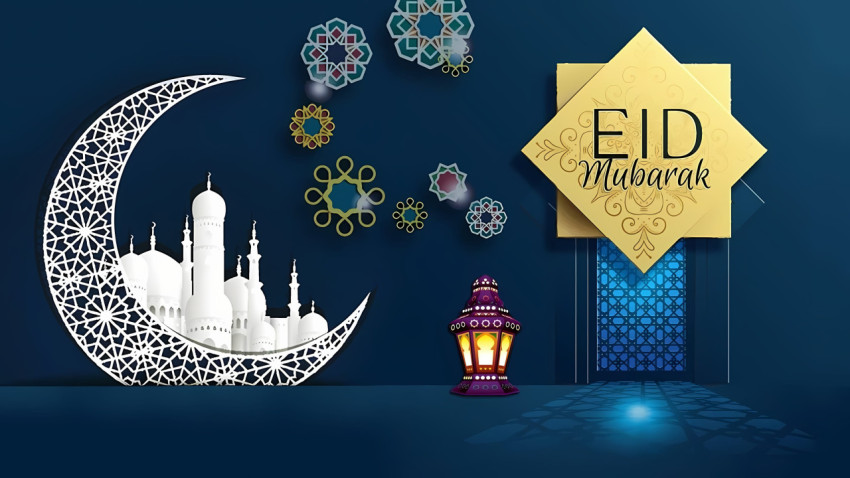 Eid Mubarak Islamic Icons Wallpaper