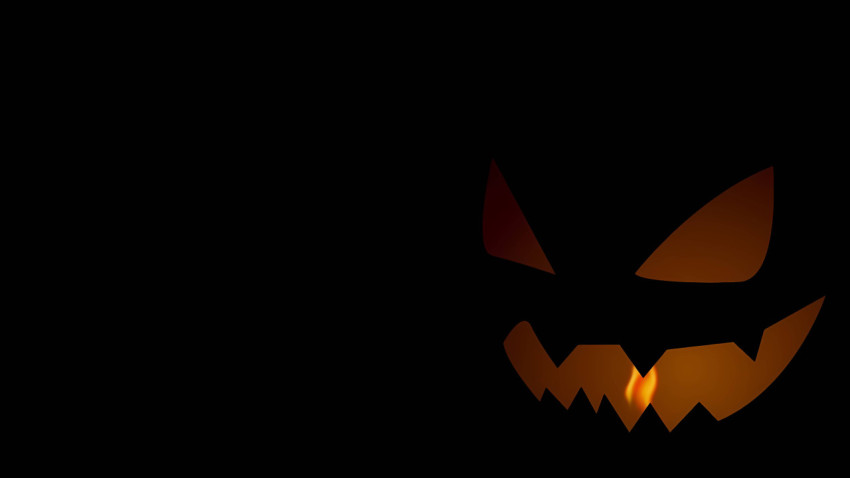 Orange and Black Halloween Wallpaper 4K