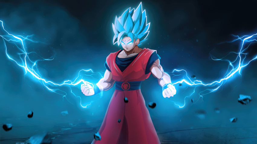 Goku Powering Up Desktop Background