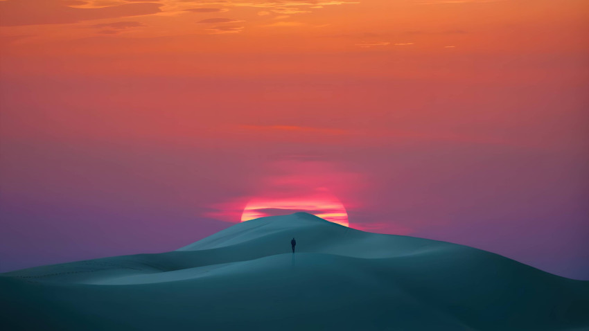 Deep Desert Canyon at Sunset for Your Desktop