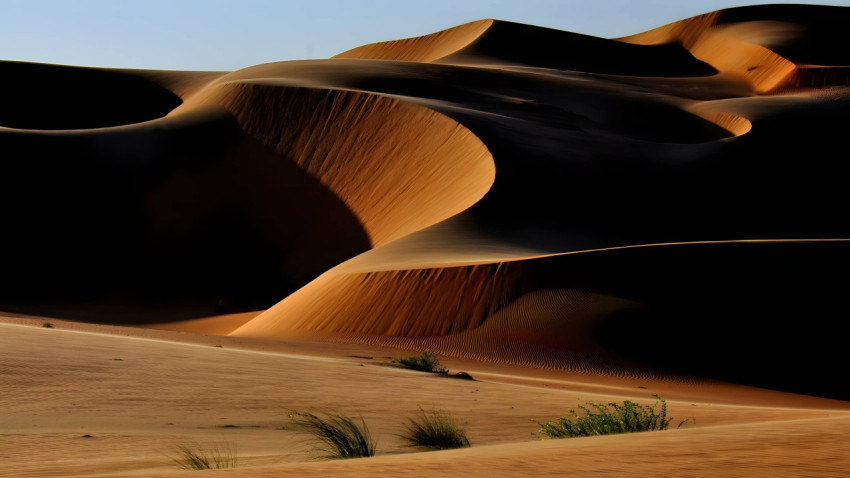 Soft Desert Sand with Evening Glow Wallpaper 4K
