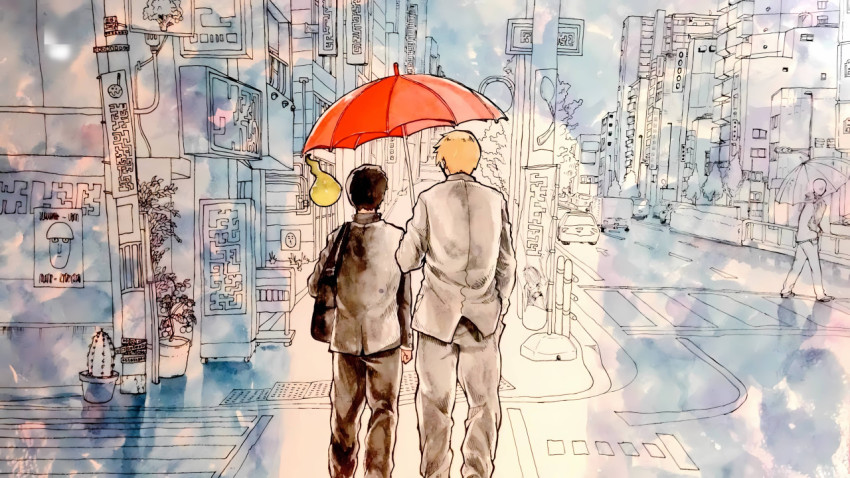 Vibrant Watercolor City Street Desktop Image for Your Workstation 4K