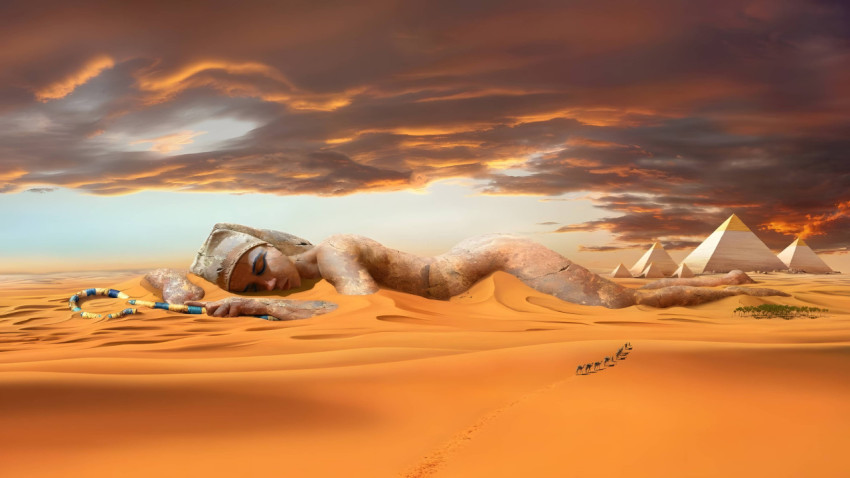Warm Desert Sand at Sunset for PC Wallpaper 4K