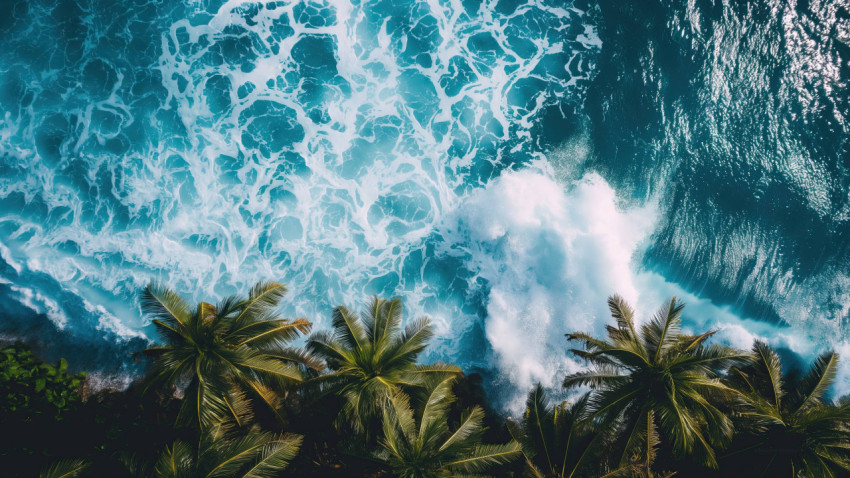 Ocean Wave Desktop Wallpaper for a Calm Vibe