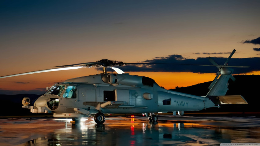 Awesome Navy Helicopter Wallpaper for Computer Display 4K