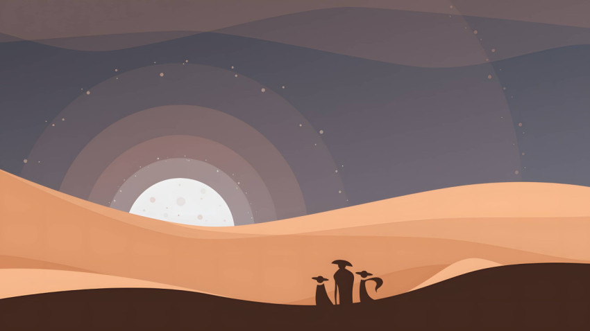 Tranquil Desert Landscape Desktop Photo
