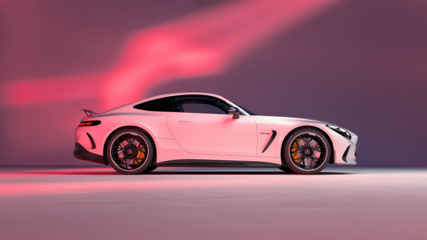 Light Pink Car Background for Computer Desktop Screen