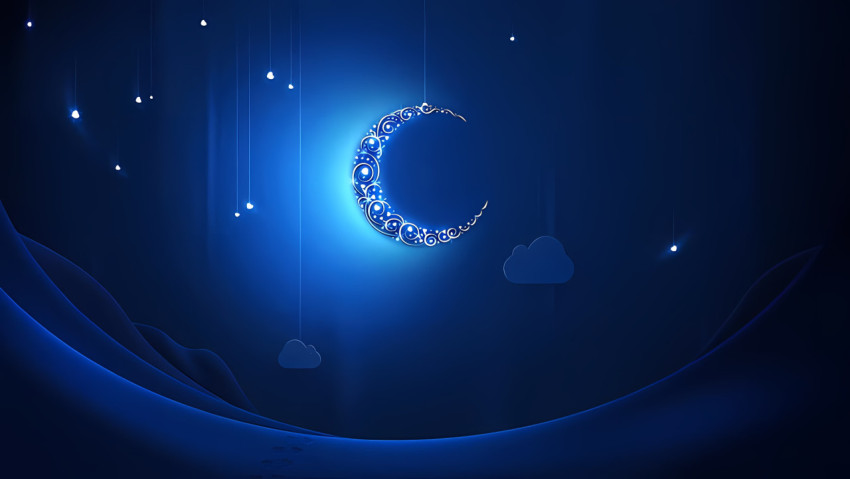Ramadan Kareem Moonlit Night Image 4K