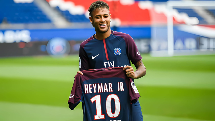 Neymar Jr. with T-Shirt Desktop Wallpaper