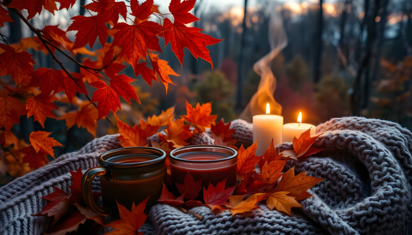 Vibrant Autumn Forest Desktop Wallpaper