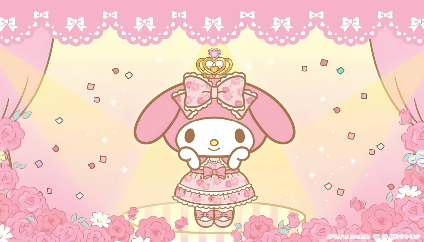 My Melody Cute Pose Desktop Image