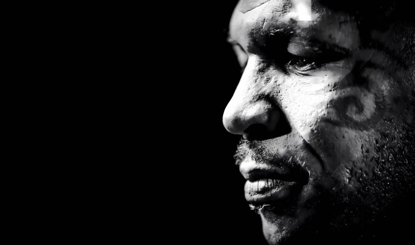 Mike Tyson Close-Up B&W Wallpaper For Desktop