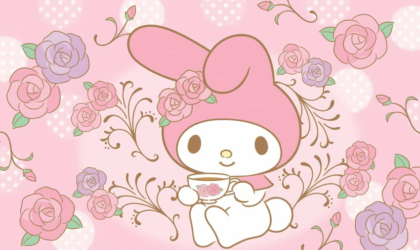 My Melody Spring Flowers Wallpaper