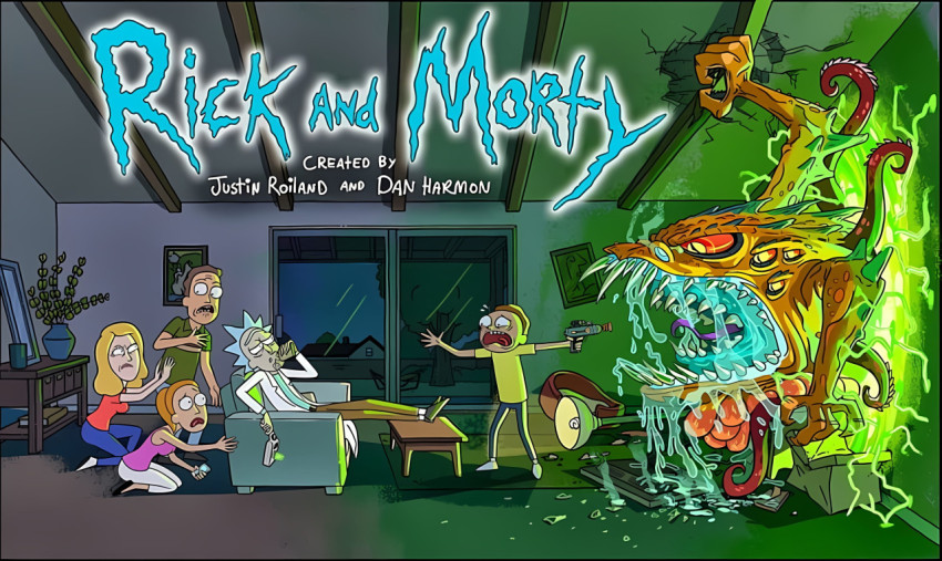 Rick and Morty Colorful 4K Desktop Art