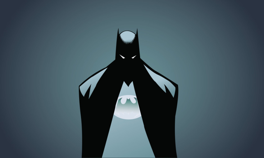 Batman Minimalism illustrator 4K Background