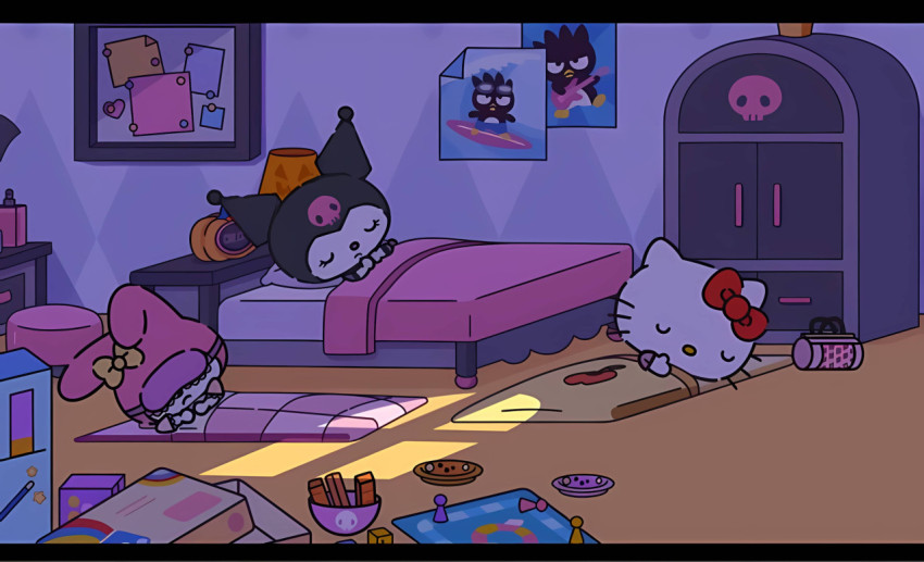 Kuromi in Bedroom Computer Background