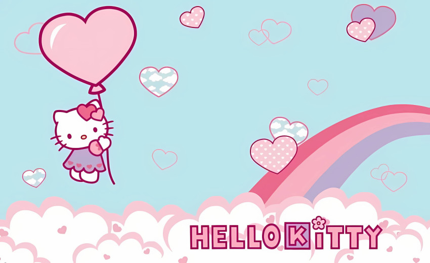 My Melody Heart Pattern Wallpaper