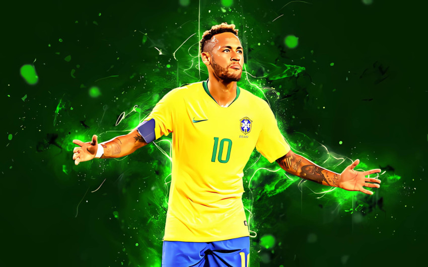 Neymar Jr. Dynamic Pose PC Wallpaper