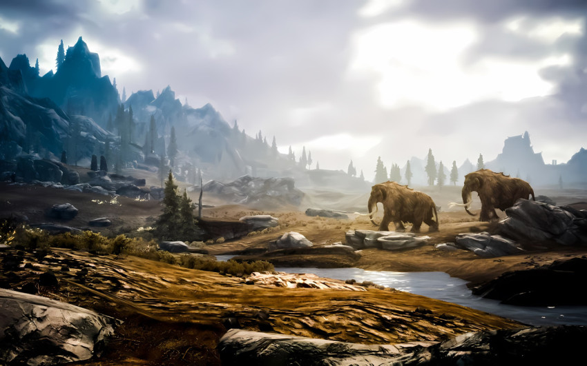 Skyrim Frosty Landscape Desktop Photo