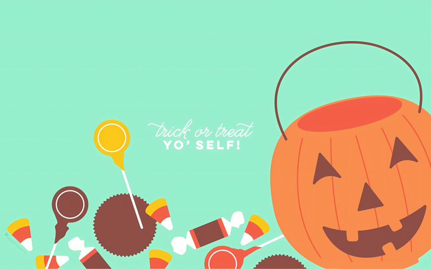 Spooky Pumpkin Aesthetic Desktop Wallpaper 4K