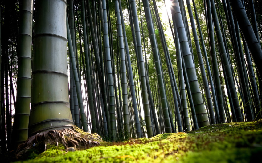 4K Japanese Bamboo Garden Desktop Image