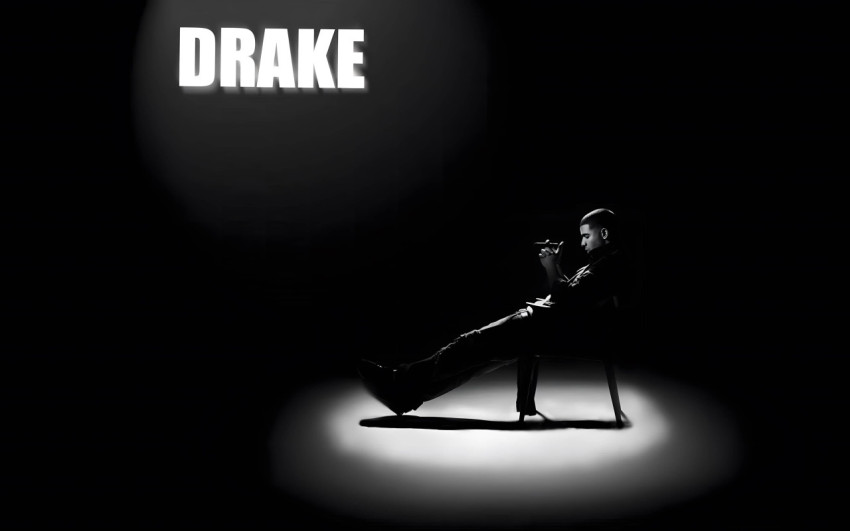 Drake Black And White 4K Wallpaper