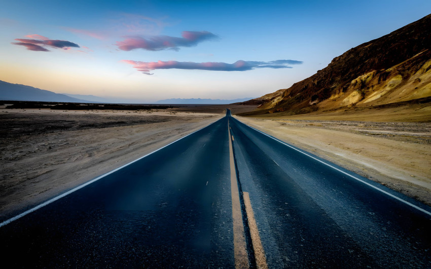 Scenic Desert Road View for PC Desktop