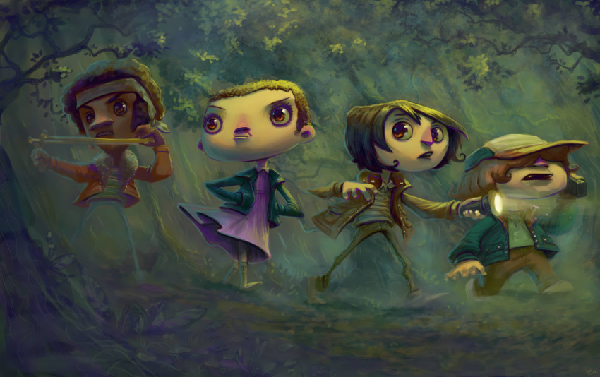 Stranger Things Mystery Forest Art 4K Wallpaper