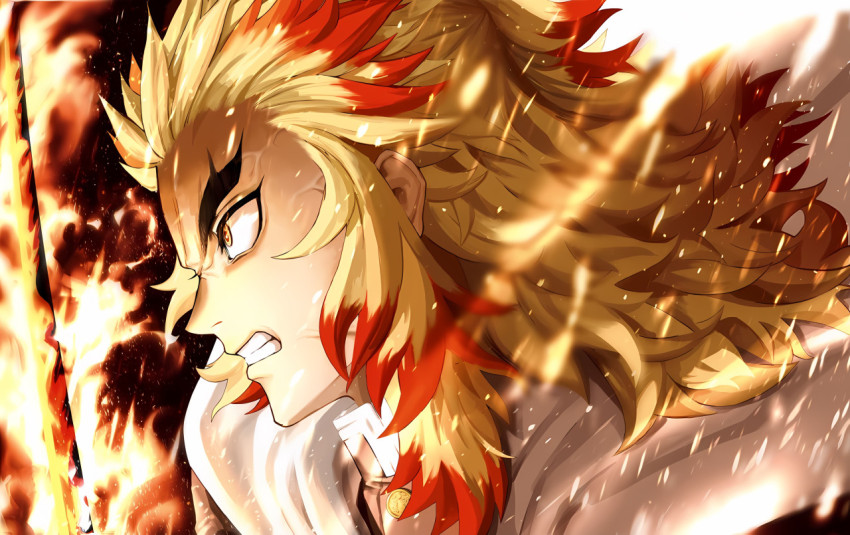 Kyojuro Rengoku Face HD Wallpaper