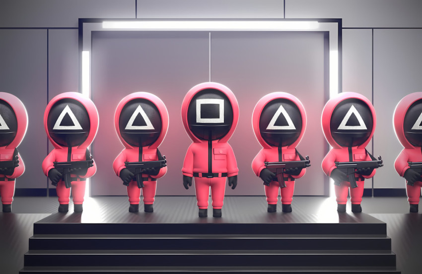 Mask Guard Squid Game Artwork Wallpaper