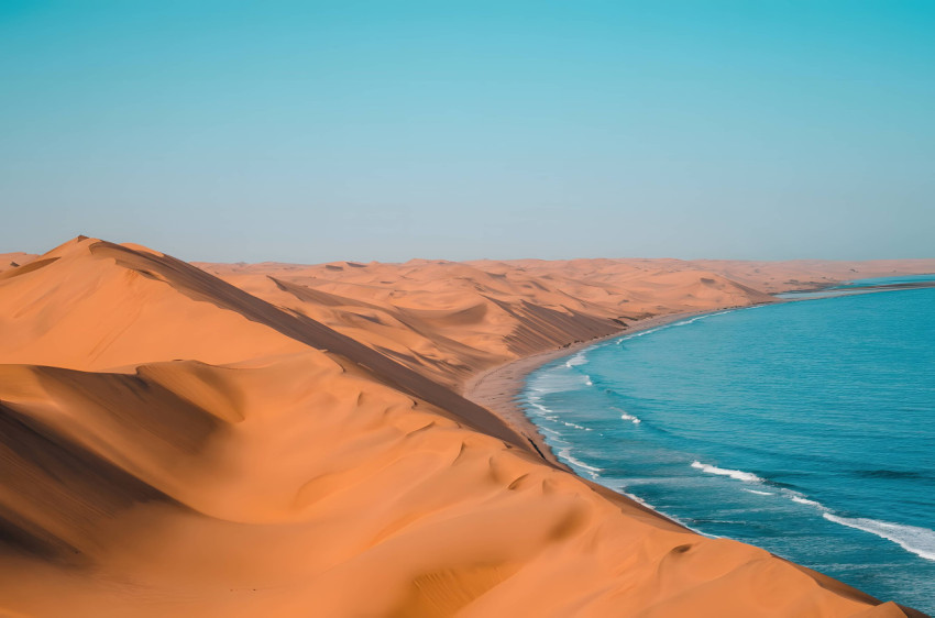 Vast Desert Sea Side Plain Desktop Wallpaper for PC