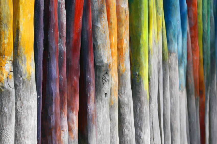 Colorful Wood Desktop Wallpaper
