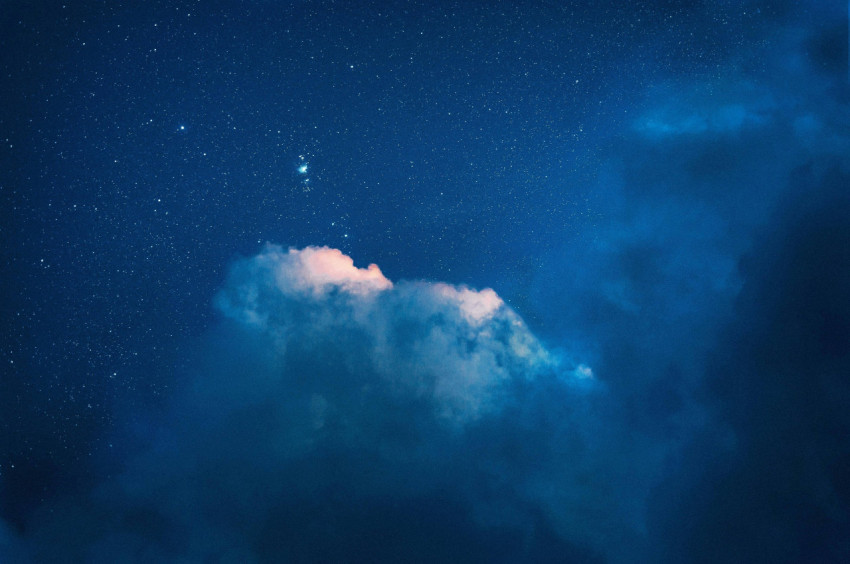 Night Sky Above City Desktop Background