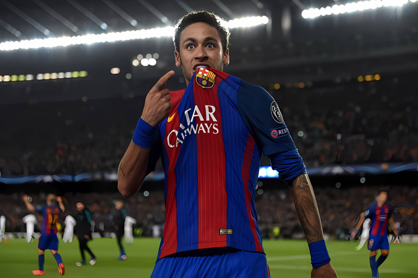 4K Neymar Close-Up Desktop Wallpaper